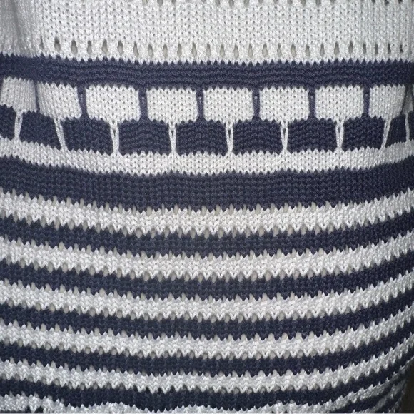 Joie Crochet White Blue Maxi Sleeveless Dress XL NWT - Picture 8 of 10